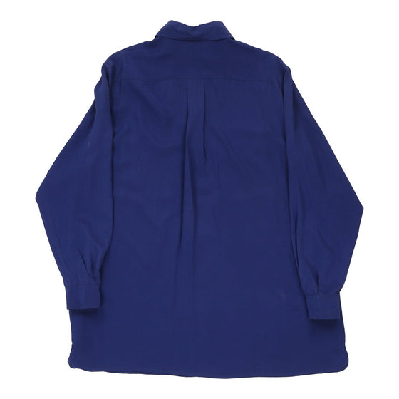 Oliver Valentino Blouse - XL Blue Silk