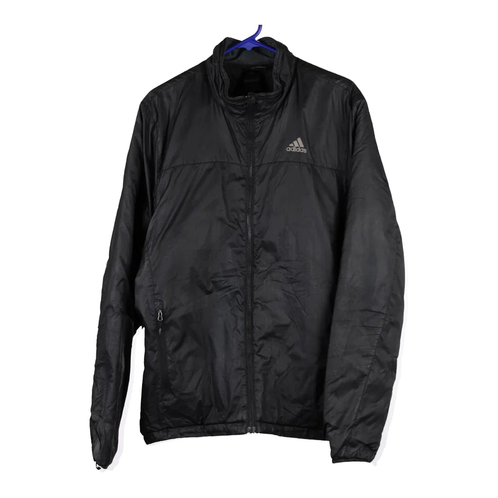 Adidas Track Jacket - Medium Black Polyester – Thrifted.com