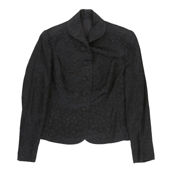 Frik Schulze Blazer - Medium Black Polyester Blend - Thrifted.com