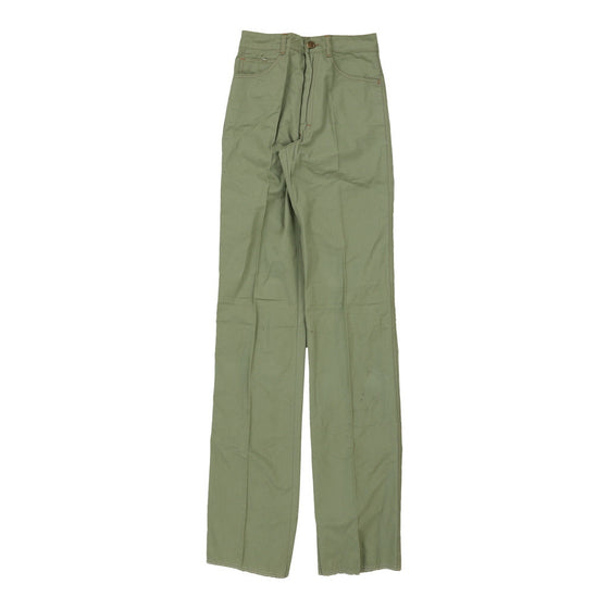 Vintage green College Trousers - mens 25" waist