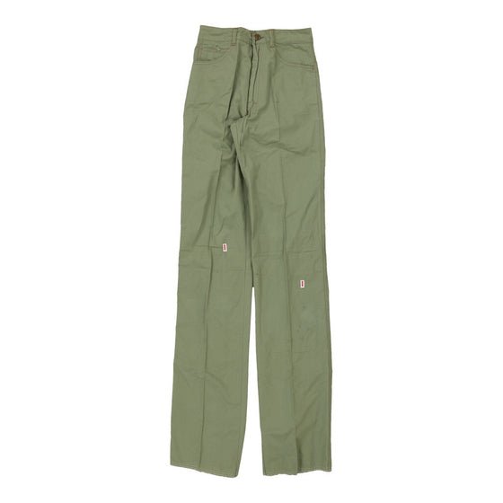 Vintage green College Trousers - mens 25" waist