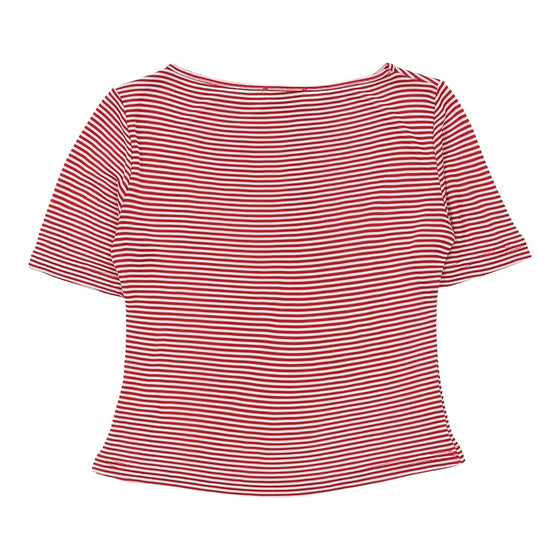 Evidence Striped T-Shirt - Large Red Polyester t-shirt Evidence   