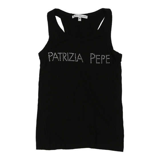 Patrizia Pepe Spellout Vest - Small Black Cotton vest Patrizia Pepe   