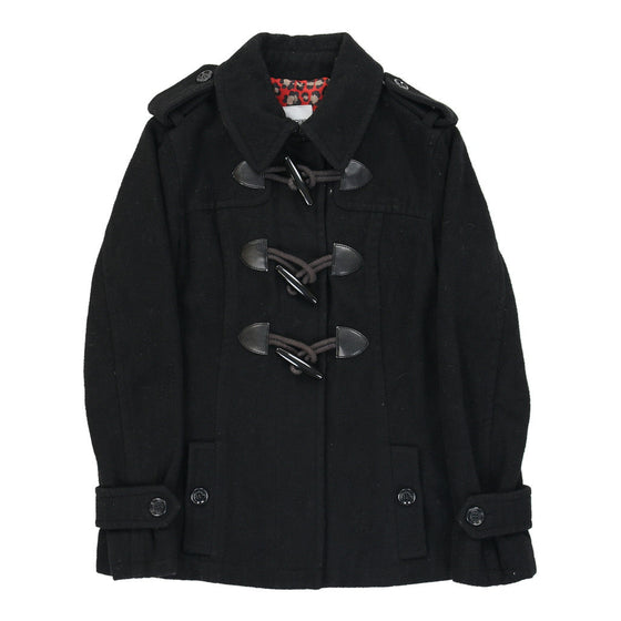 Cheap & Chic Moschino Duffle Coat - Small Black Wool