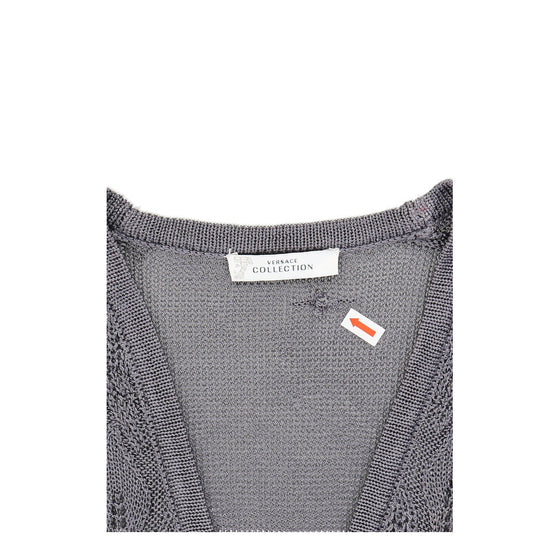 Versace Cardigan - Medium Grey Cotton