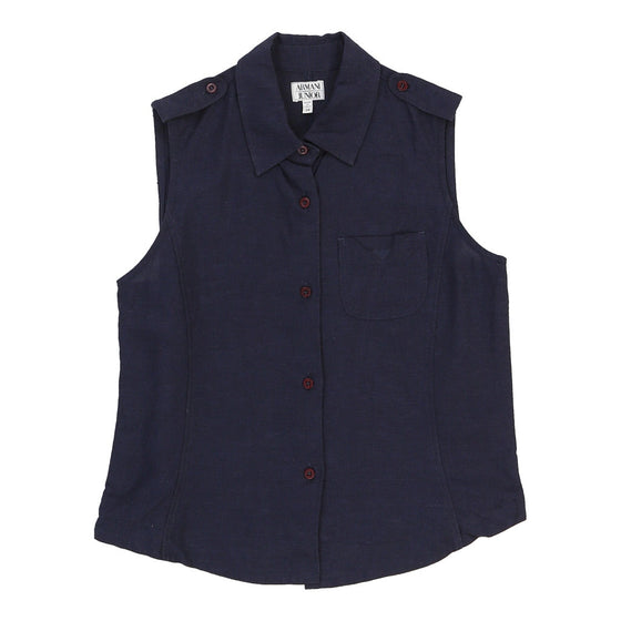 Age 13-14 Armani Blouse - Small Navy Cotton