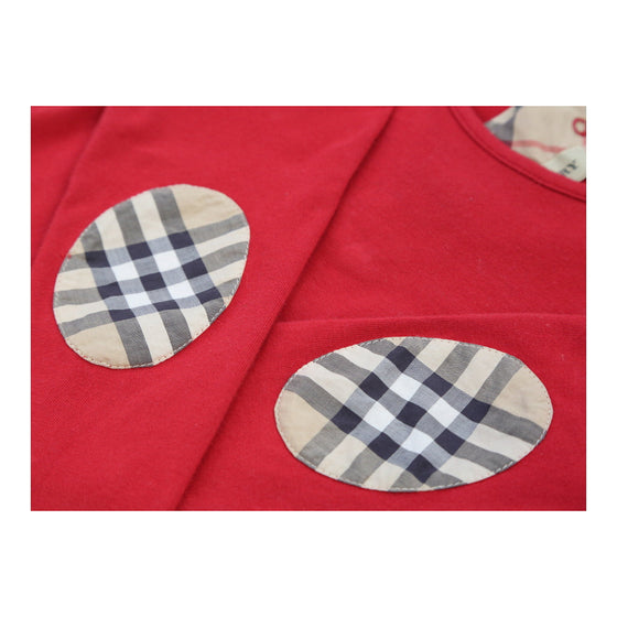 18 Months Burberry Long Sleeve T-Shirt - XS Red Cotton