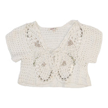  Age 8 Kenzo Crochet Top - Small White Cotton