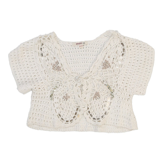 Age 8 Kenzo Crochet Top - Small White Cotton