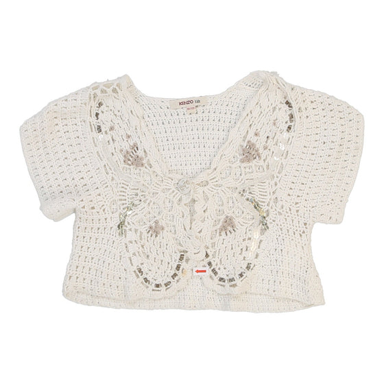 Age 8 Kenzo Crochet Top - Small White Cotton