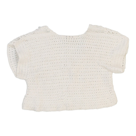 Age 8 Kenzo Crochet Top - Small White Cotton