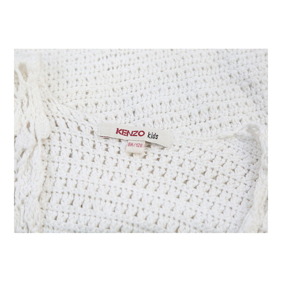 Age 8 Kenzo Crochet Top - Small White Cotton