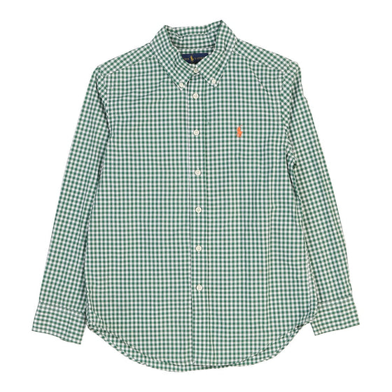 Age 8-9 Ralph Lauren Checked Shirt - Medium Green Cotton