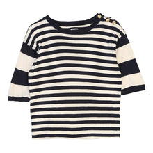  Age 12 Moschino Striped T-Shirt - Medium Navy Cotton