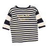 Age 12 Moschino Striped T-Shirt - Medium Navy Cotton