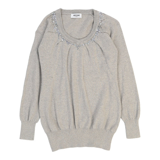 Age 13 Moschino Jumper - Small Grey Wool Blend