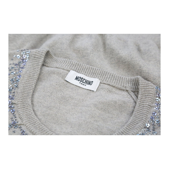 Age 13 Moschino Jumper - Small Grey Wool Blend