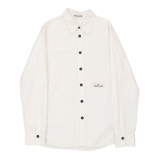 Age 13-14 Stone Island Shirt - Medium White Cotton