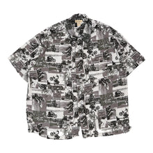  Vintage grey Panama Jack Hawaiian Shirt - mens xx-large