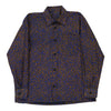 Vintage navy Unbranded Patterned Shirt - mens x-large