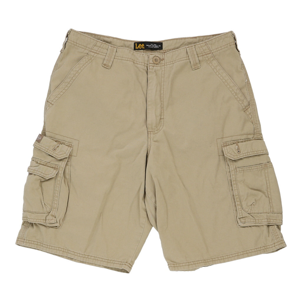 Lee Cargo Shorts - 33W 11L Beige Cotton – Thrifted.com