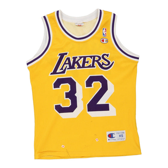 Vintage yellow Los Angeles Lakers Champion Jersey - mens x-small