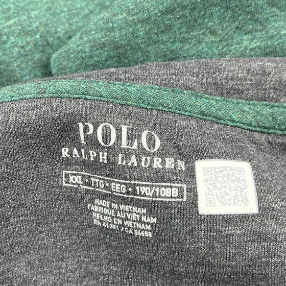 Ralph Lauren 1/4 Zip - 2XL Green Cotton Blend