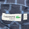 Slim Fit Lacoste Checked Shirt - XL Navy Cotton