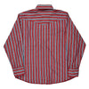 Western Wrangler Striped Shirt - Large Red Cotton