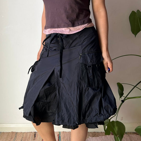 Vintage black Patrice Breal Cargo Skirt - womens 29" waist