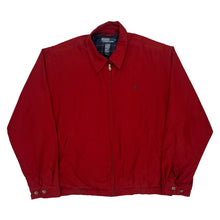  Polo Ralph Lauren Harrington Jacket - Large Red Cotton Blend