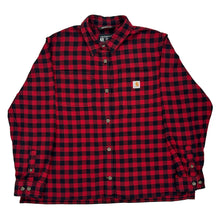  Loose Fit Rugged Flex Carhartt Checked Flannel Shirt - XL Red Cotton