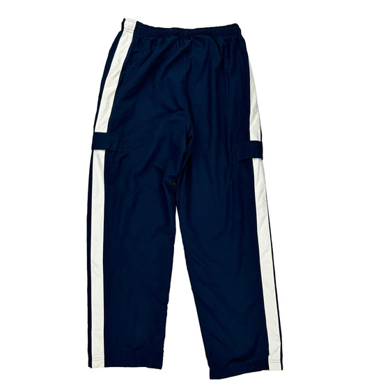 Nike Wide Leg Tracksuit - Large Navy Polyester