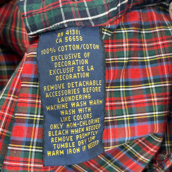 Custom Fit Ralph Lauren Checked Shirt - Small Multicoloured Cotton