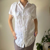 Vintage white Just Cavalli Short Sleeve Shirt - womens large