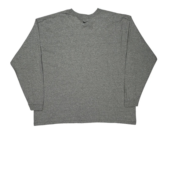 Nike Long Sleeve T-Shirt - 3XL Grey Cotton