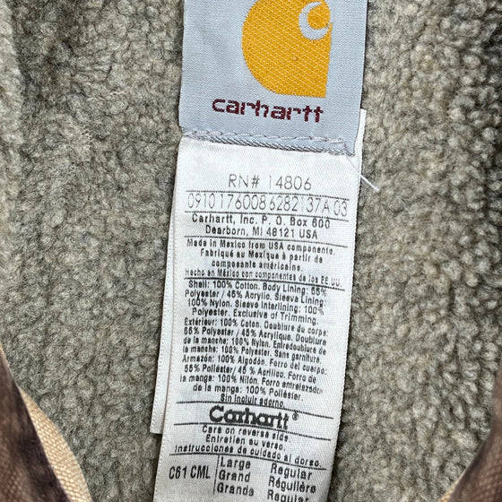 Carhartt Oversized Jacket - Large Brown Cotton