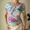 Vintage multicoloured Emilio Pucci T-Shirt - womens medium