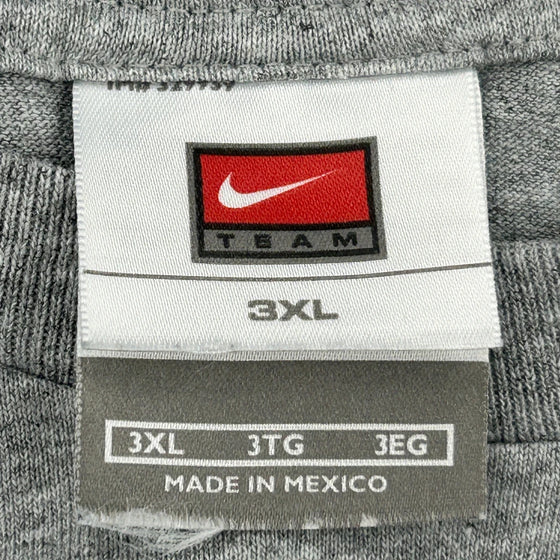 Nike Long Sleeve T-Shirt - 3XL Grey Cotton