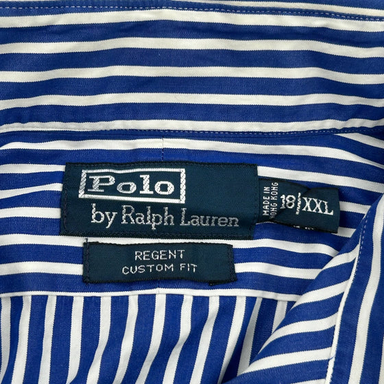 Ralph Lauren Striped Shirt - 2XL Blue Cotton