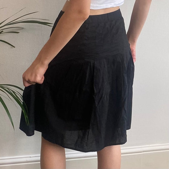 Vintage black Jbc Midi Skirt - womens 28" waist