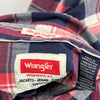 Wrangler Checked Shirt - Medium Red Cotton Blend