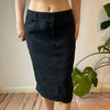 Vintage black Armani Jeans Denim Skirt - womens 32" waist