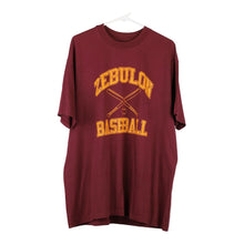  Vintage burgundy Zebulon Baseball Eagle Usa T-Shirt - mens x-large