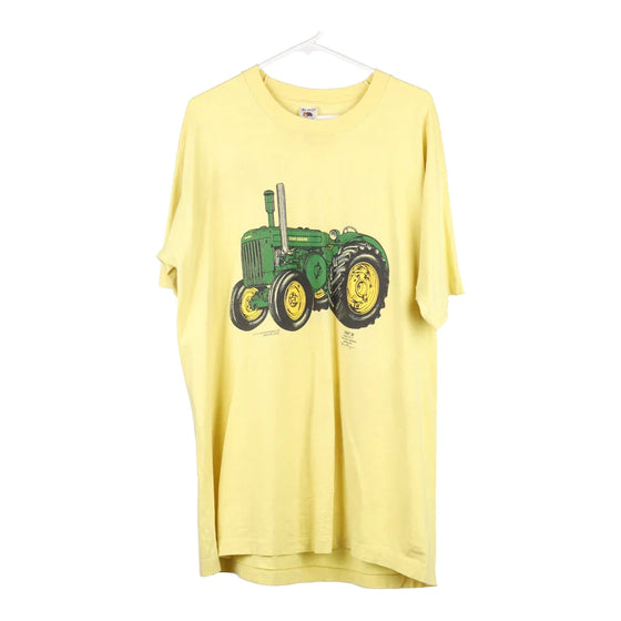 Vintage yellow Fruit Of The Loom T-Shirt - mens x-large