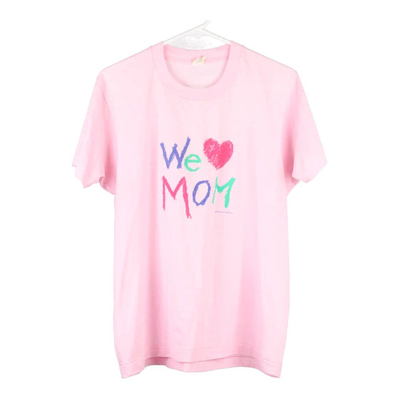 Vintage pink We Love Mom Screen Stars T-Shirt - womens medium