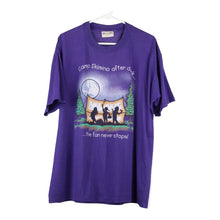  Vintage purple Brazos Sportswear T-Shirt - mens x-large