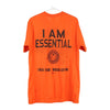 Vintage orange I Am Essential Union Made T-Shirt - mens large