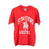 Vintage red St Matthews Basketball Fruit Of The Loom T-Shirt - womens medium