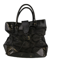  Monogram Print Just Cavalli Spellout Bag - No Size Black Polyester Blend